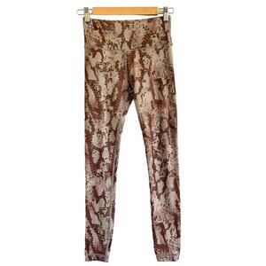 Vimmia Snakeskin Printed Leggings in Brown Tan Size XS